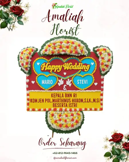 Papan Bunga Pernikahan Buay Bahuga